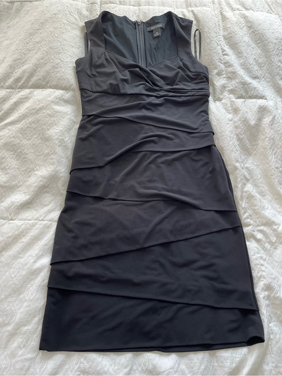 White House Black Market Dresses & Skirts - Black Ruched V-Neck Sheath Dress - White House Black Market